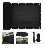 Malla Raschel Negra Con Ojetillos 90% Sombra 2X5 Metros Cierre Perimetral-1768225680308