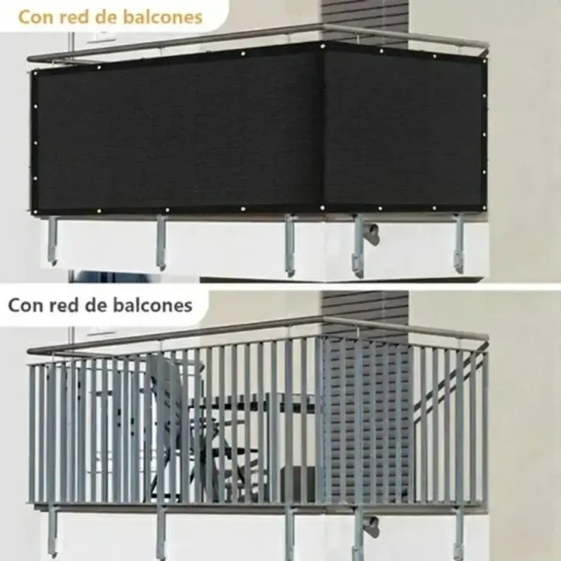 Malla Raschel Negra Con Ojetillos 90% Sombra 2X5 Metros Cierre Perimetral-1768225722687