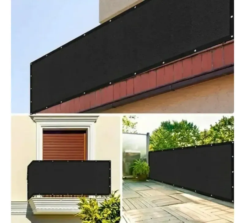 Malla Raschel Negra Con Ojetillos 90% Sombra 2X5 Metros Cierre Perimetral-1768225725448