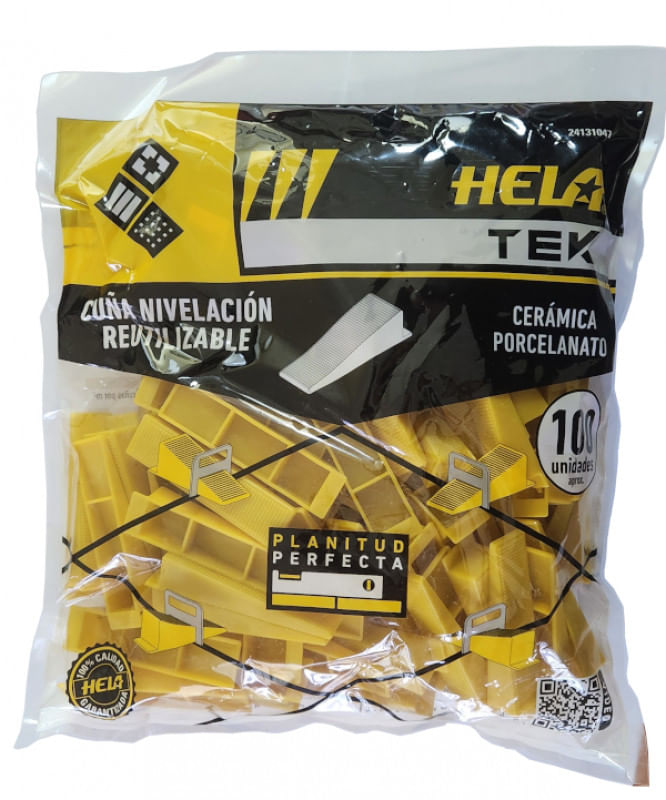 Nivelador De Ceramica Reutilizable 100 Unidades Hela Tek-1768311401381