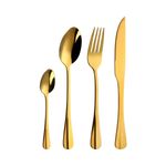 Cubiertos 24 Piezas Capri Gold Acero Inoxidable Kw-1768593003406