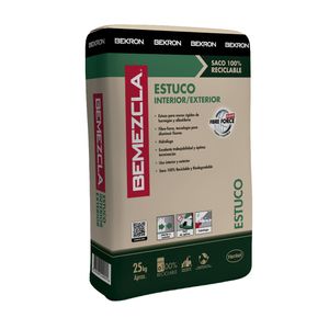 Mortero Estuco Exterior Saco 25Kg Bemezcla