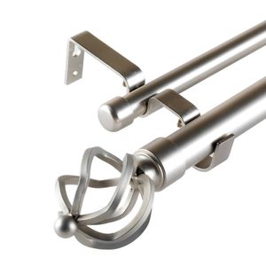 Barra Cortina Kit 19/28Mm 2.50Mt Fierro Satin Metalhsa