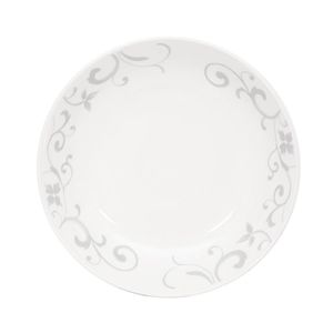 Plato Base Porcelana Flor Gris 4 Unidades Doral