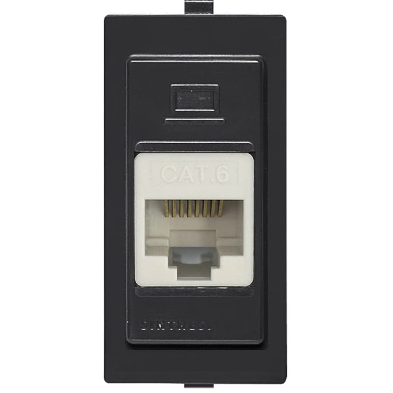 Modulo Toma Red Rj45 Cat 6 Noir S17 Sinthesi
