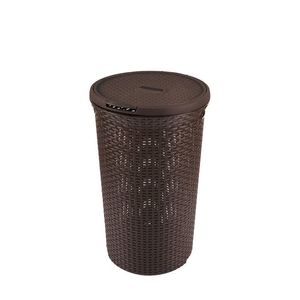 Canasto Ropa Sucia 90 Litros Ratan Marron