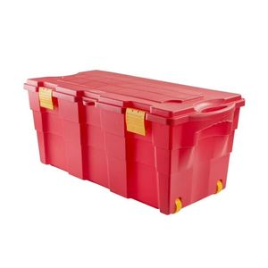 Caja Organizadora 100 Litros Con Rueda Rojo Wenco