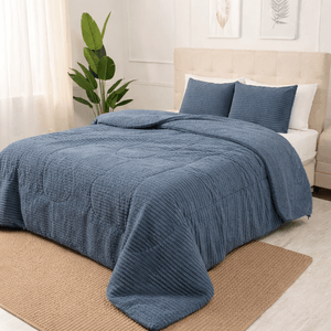 Plumon King Corduroy Coral Sherpa Celeste Mashini