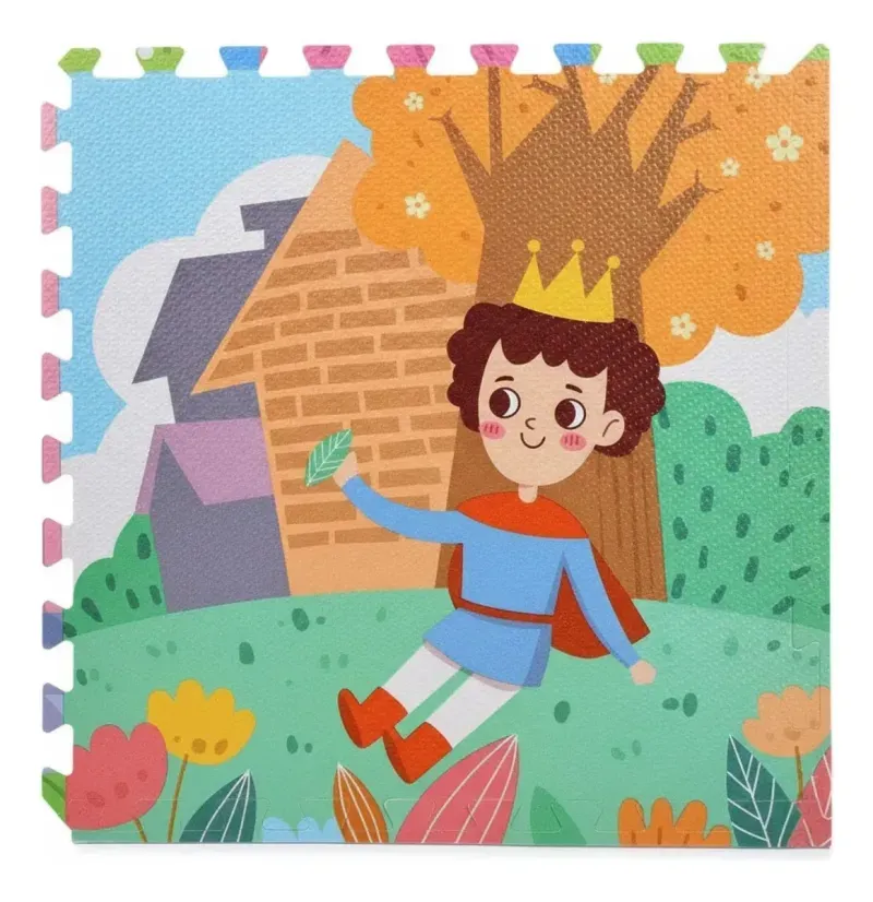 Alfombra Antigolpe Bebe 60X60X0.9Cm Goma Eva 4 Piezas Caperucita Roja Bighouse-1769714271215