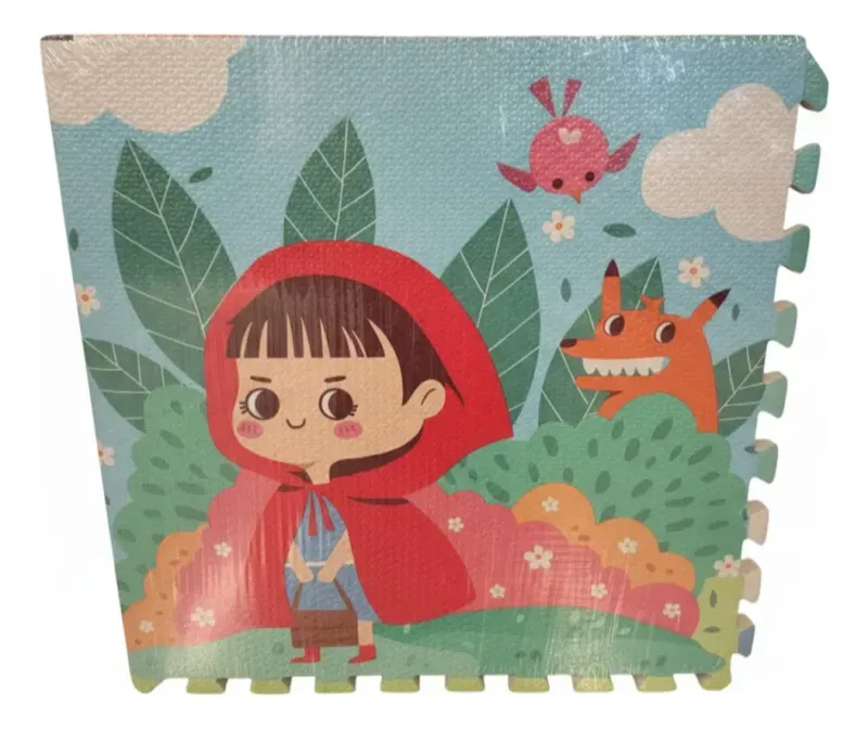 Alfombra Antigolpe Bebe 60X60X0.9Cm Goma Eva 4 Piezas Caperucita Roja Bighouse-1769714279851