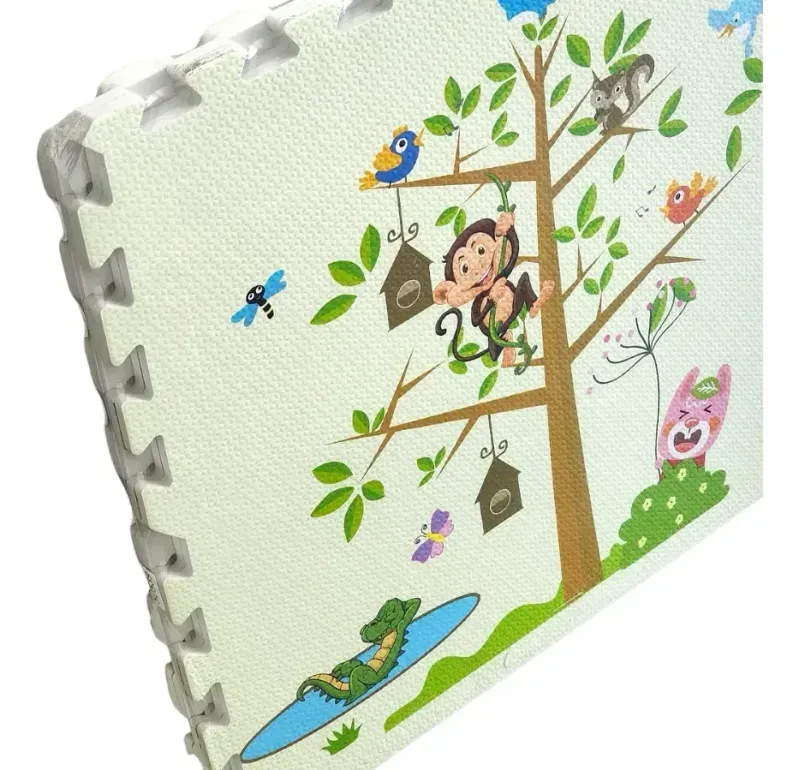 Alfombra Antigolpe Bebe 60X60X0.9Cm Goma Eva 4 Piezas Jirafa Bighouse-1769714352093