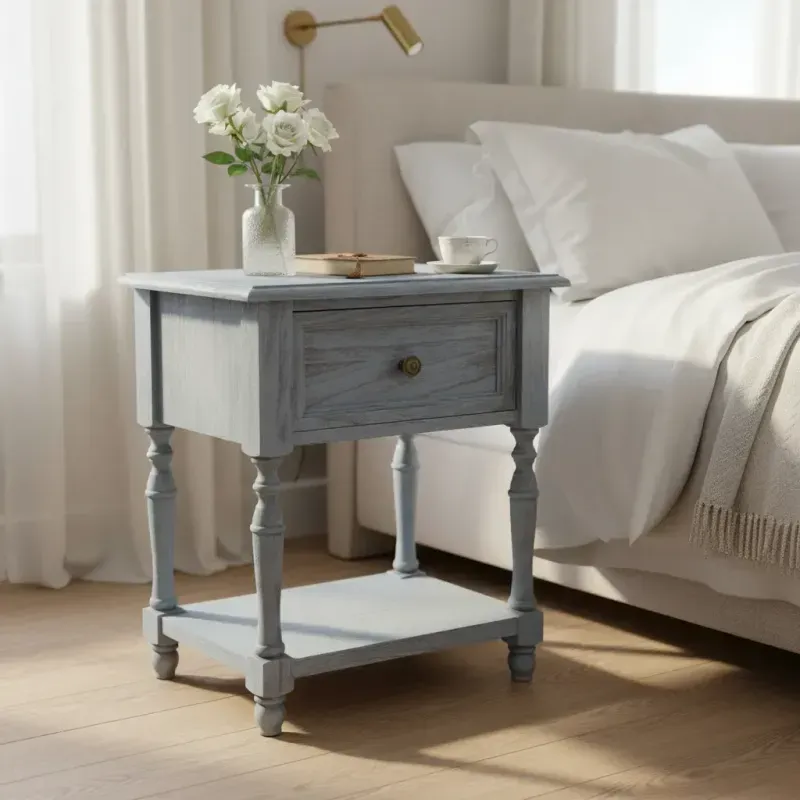 Mueble Velador Gris 45X30X55Cm Grey Hk-G901 Bighouse-1770733407522