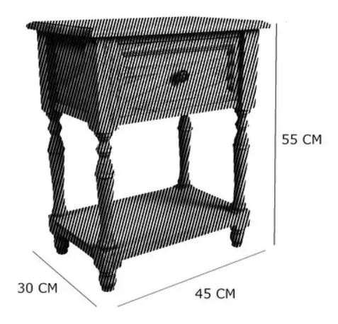 Velador Wooden 45X30X55Cm Bighouse-1770754355297