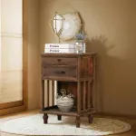 Velador Oak 45X32X66Cm Bighouse-1770754833930