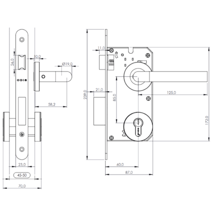 Cerradura De Acceso Con Cilindro Euro Llave-Llave Media 9480 Odis-1751743706244