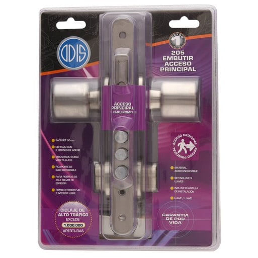 Cerradura Embutir Acceso Ac.Inox M.205 Odis-1770903530689