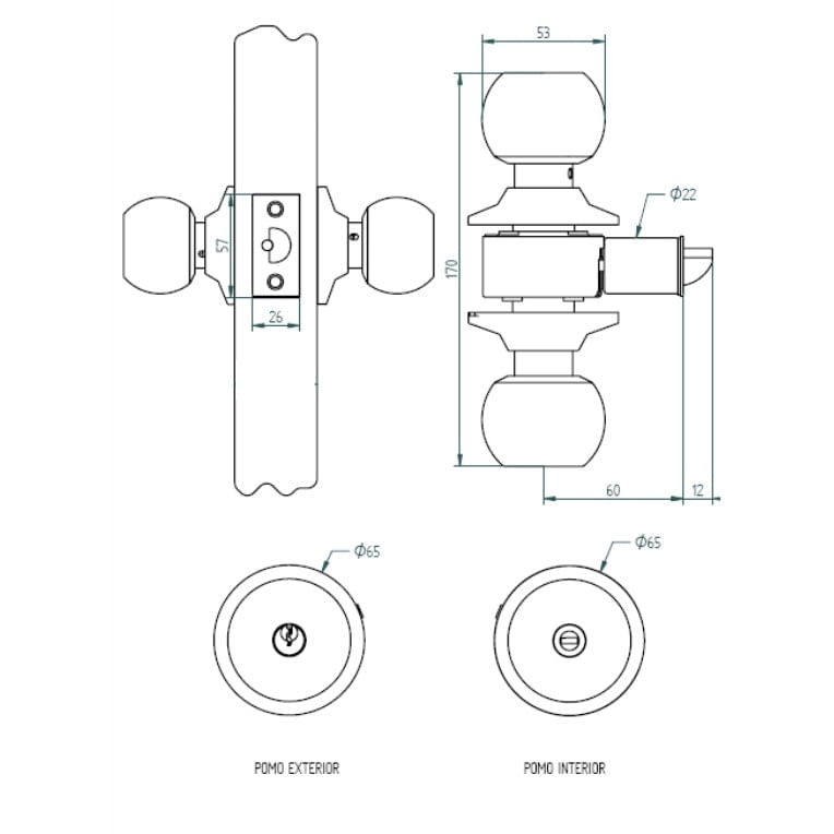 Cerradura Embutir 201 Bano B-Pulido Dp Odis-1770904712760
