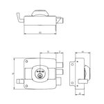 Cerradura Sobreponer 30-55Mm 321 Negra Odis-1770905359596