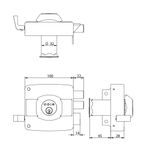 Cerradura Sobreponer Mod324 45Mm Negra Odis-1770905857015