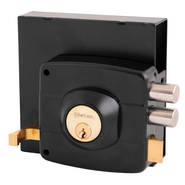 Cerradura Sobreponer M.110/111 Negra Con Cj Para Reja Oister-1770906075233