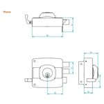Cerradura Sobreponer M.110/111 Negra Con Cj Para Reja Oister-1770906168561