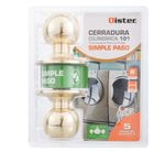 Cerradura Cilindrica 101 Simple Paso Bronce Pulido Oister-1770908438107