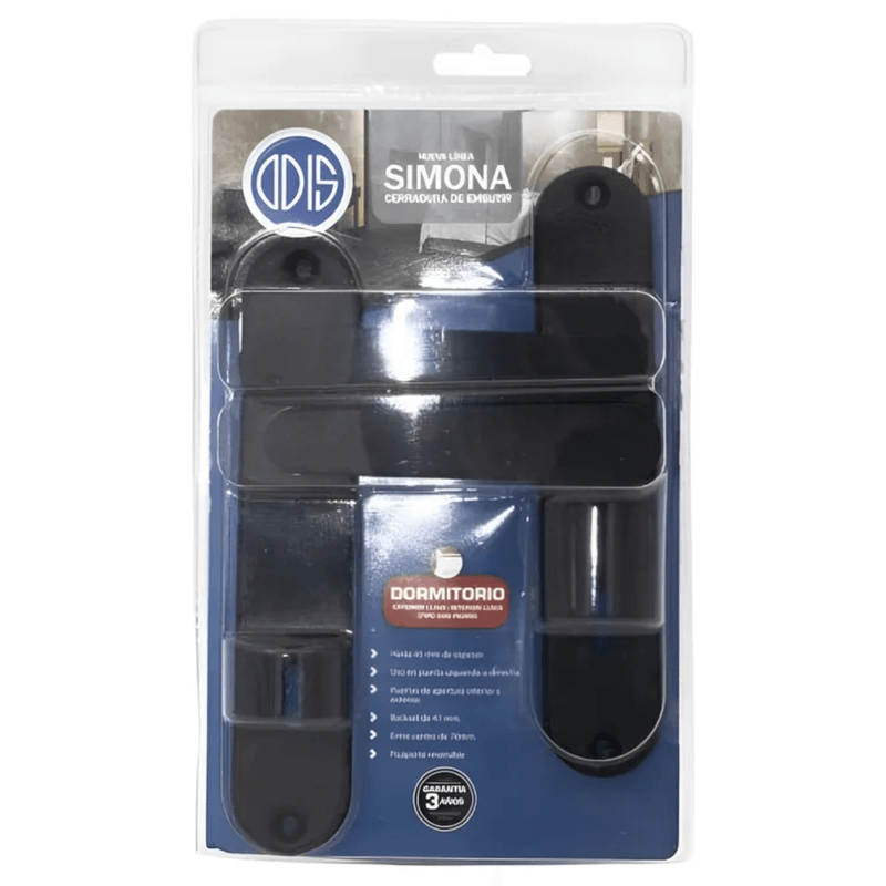 Cerradura Embutida Dormitorio Negra Simona Odis-1770909049129