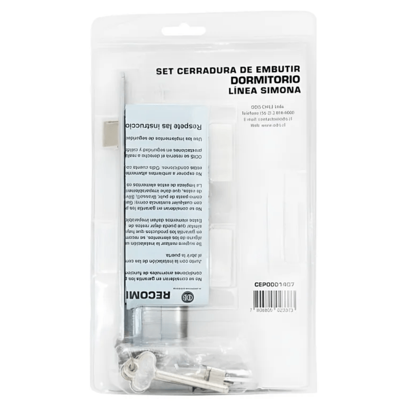 Cerradura Embutida Dormitorio Negra Simona Odis-1770909052845