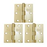 Bisagra 3 X 3 Acero Canto Recto Bronce Pulido 3 Unidades Odis-1770909639810