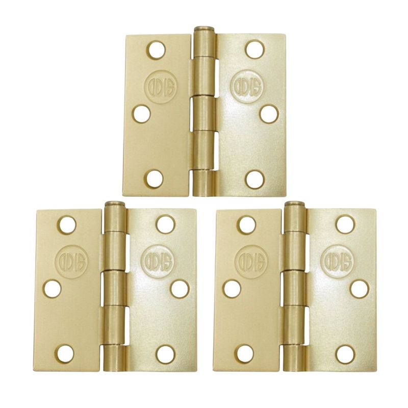 Bisagra 3 X 3 Acero Canto Recto Bronce Pulido 3 Unidades Odis-1770909639810