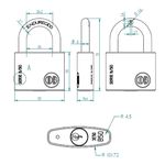 Candado Igualado B50 3Unidades Odis-1770911562297