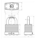 Candado 40Mm Laminado Prof.Mod.40X2 Odis-1770912262633