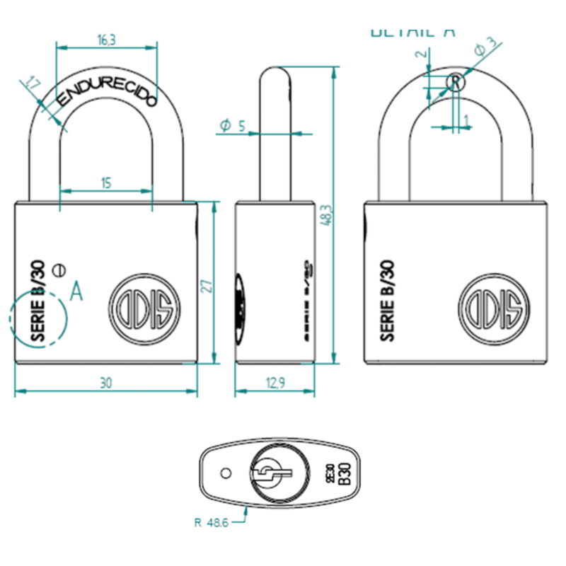 Candado 30Mm Odis-1770912364782