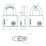 Candado 50Mm Mod.B50 Odis-1770912652690