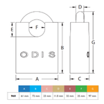 Candado 60Mm Ac. Inox.Premium M- 960 Odis-1770913340701