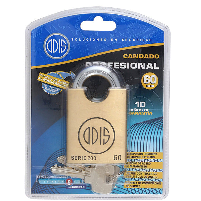 Candado 60Mm Bronce Prof. Mod260 Odis-1770913604275