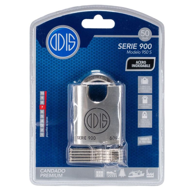 Candado 50Mm Ac.Inox.Premium Mod.950 Odis-1770914143900