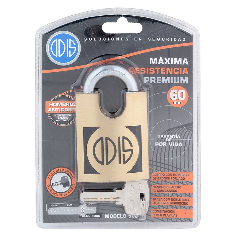Candado 60Mm  Llave Pto Forjado Con Hombros Mod 560-1770914334670