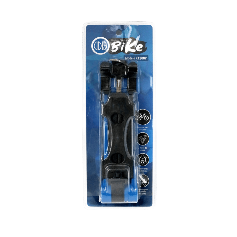 Candado Bicicleta Plegable Llave Mapa K1200P Odis-1770915003113