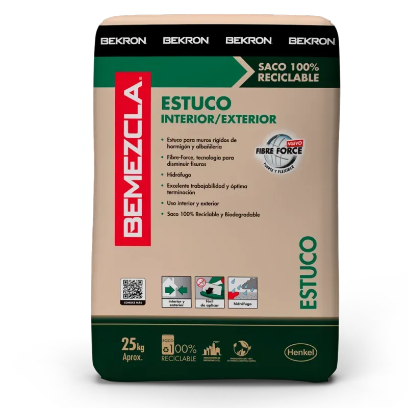 Mortero Estuco Exterior Saco 25Kg Bemezcla-1771252434261