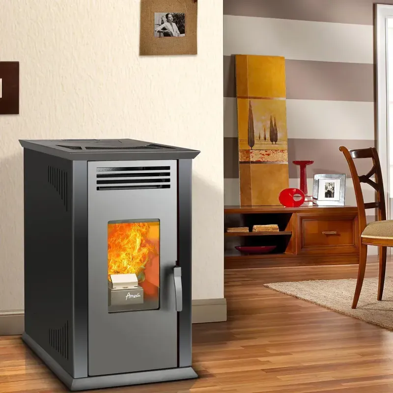 Estufa A Pellet Amesti Italy 8100 Negra Satinada-1771269799378