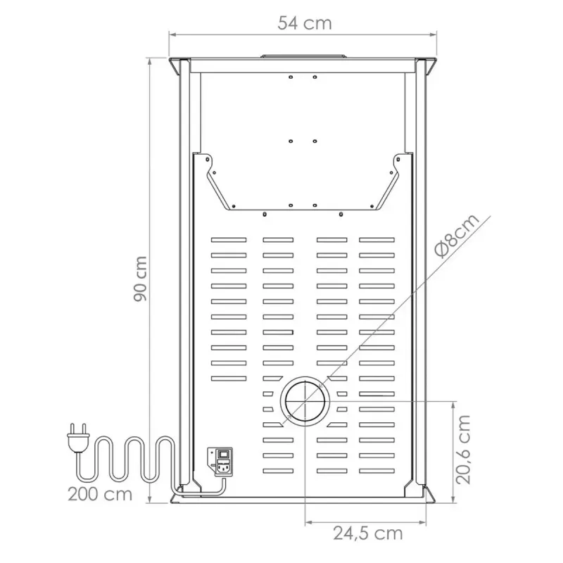 Estufa A Pellet Amesti Italy 8100 Negra Satinada-1771269822524