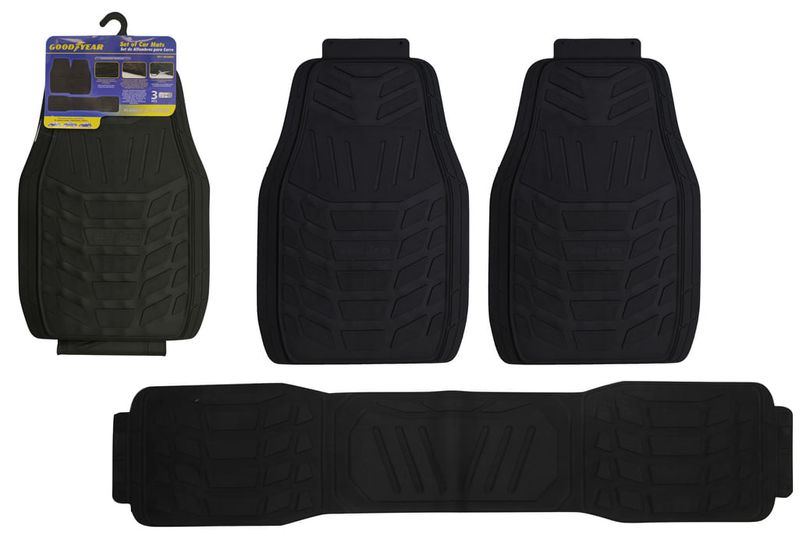 piso para auto 3 piezas  86x47cm goodyear