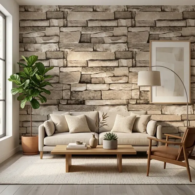 Papel Mural Autoadhesivo Ladrillo Gris 45X200Cm-1773177344897