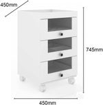 Carro Organizador Maquillaje Blanco 3 Puerta Con Ruedas Tecnomobili-1773247820440