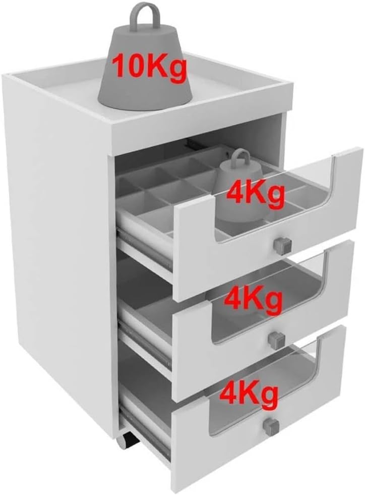 Carro Organizador Maquillaje Blanco 3 Puerta Con Ruedas Tecnomobili-1773247824697
