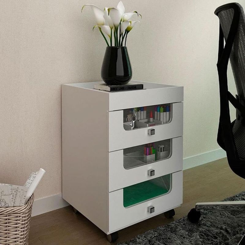 Carro Organizador Maquillaje Blanco 3 Puerta Con Ruedas Tecnomobili-1773247822454