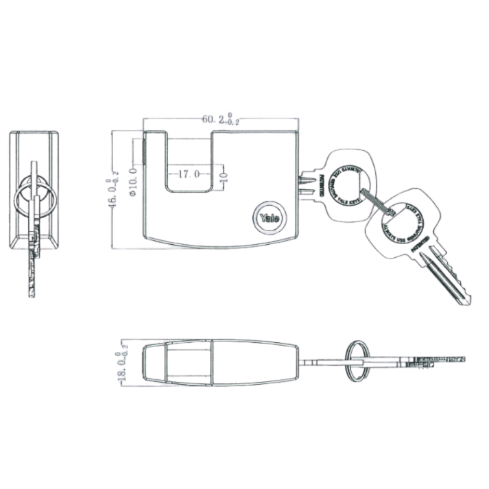 Candado 60Mm  Y124/60 Yale-1773341253988
