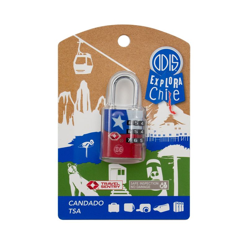 Candado 30Mm Tsa Maleta De Viaje Bandera Chile Odis-1774557843227