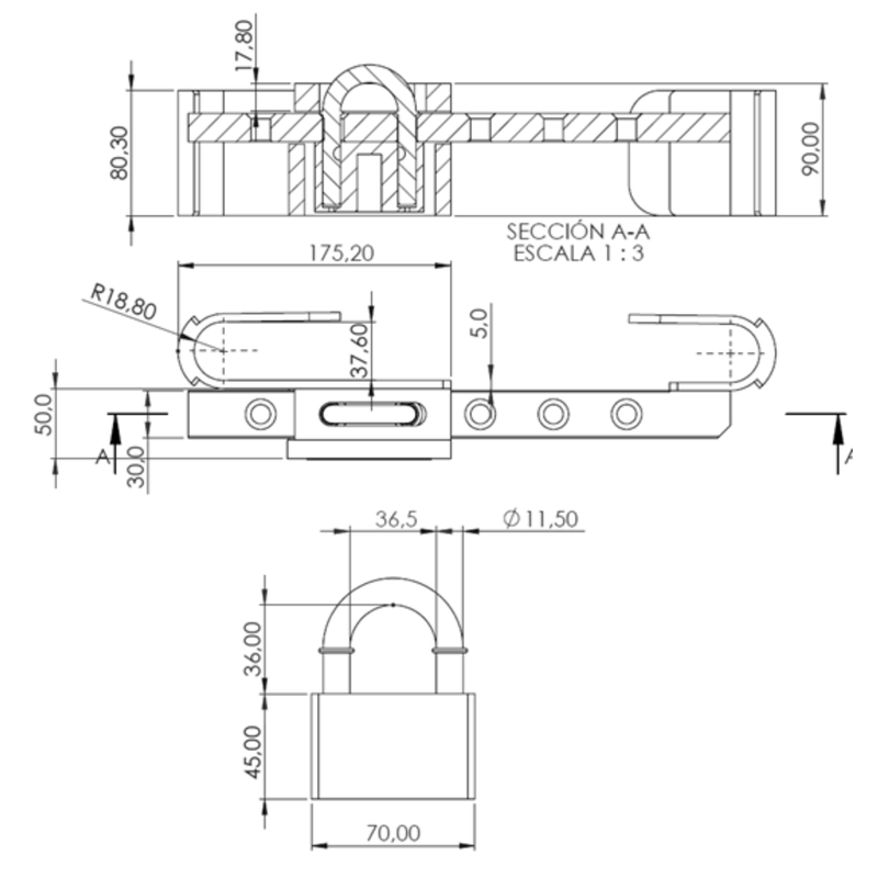 Candado Para Contenedor Desmontable T6500 Odis-1774558048473